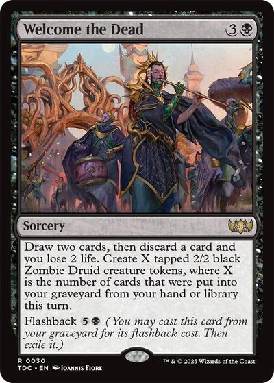 2025 Magic: The Gathering: Commander: Tarkir: Dragonstorm (TDC) - Welcome the Dead (#30, Rare) (, Near Mint)