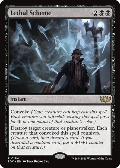 2025 Magic: The Gathering: Commander: Tarkir: Dragonstorm (TDC) - Lethal Scheme (#184, Rare) (, Near Mint)