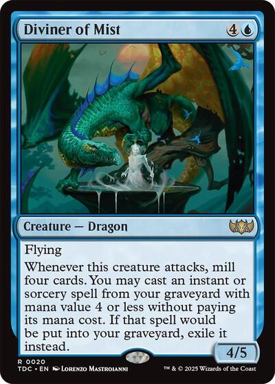 2025 Magic: The Gathering: Commander: Tarkir: Dragonstorm (TDC) - Diviner of Mist (#20, Rare) (, Near Mint)