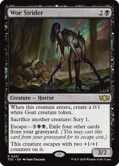 2025 Magic: The Gathering: Commander: Tarkir: Dragonstorm (TDC) - Woe Strider (#201, Rare) (, Near Mint)