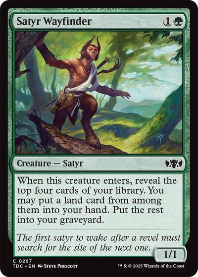 2025 Magic: The Gathering: Commander: Tarkir: Dragonstorm (TDC) - Satyr Wayfinder (#267, Common) (, Near Mint)
