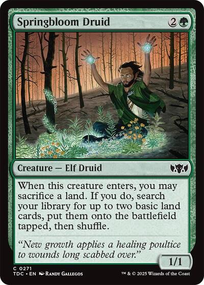 2025 Magic: The Gathering: Commander: Tarkir: Dragonstorm (TDC) - Springbloom Druid (#271, Common) (, Near Mint)