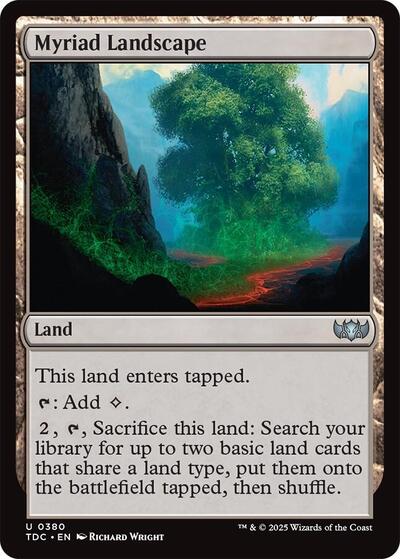 2025 Magic: The Gathering: Commander: Tarkir: Dragonstorm (TDC) - Myriad Landscape (#380, Uncommon) (, Near Mint)