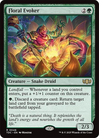 2025 Magic: The Gathering: Commander: Tarkir: Dragonstorm (TDC) - Floral Evoker (#46, Rare) (, Near Mint)