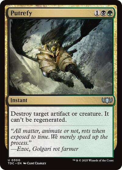 2025 Magic: The Gathering: Commander: Tarkir: Dragonstorm (TDC) - Putrefy (#300, Uncommon) (, Near Mint)