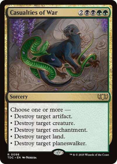 2025 Magic: The Gathering: Commander: Tarkir: Dragonstorm (TDC) - Casualties of War (#98, Rare) (, Near Mint)