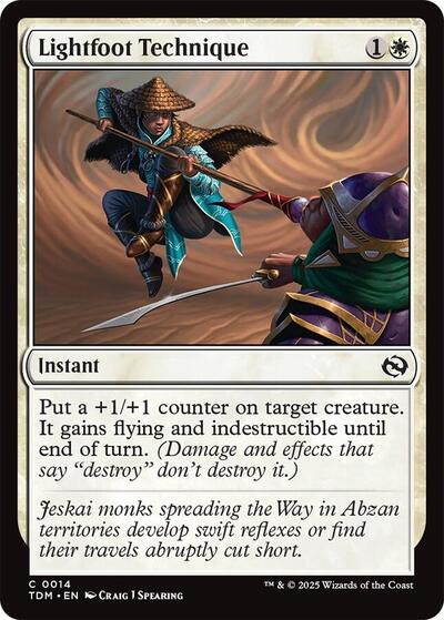 2025 Magic: The Gathering: Tarkir: Dragonstorm (TDM) - Lightfoot Technique (#14, Common) (, Near Mint)