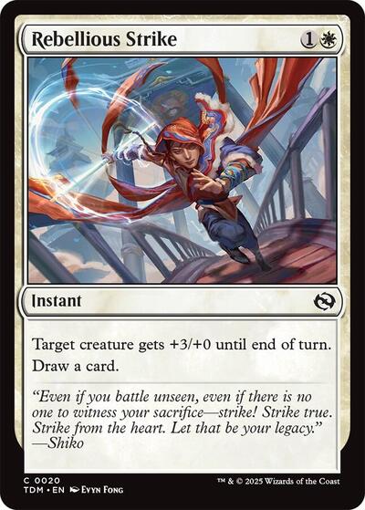 2025 Magic: The Gathering: Tarkir: Dragonstorm (TDM) - Rebellious Strike (#20, Common) (, Near Mint)