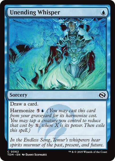 2025 Magic: The Gathering: Tarkir: Dragonstorm (TDM) - Unending Whisper (#62, Common) (, Near Mint)