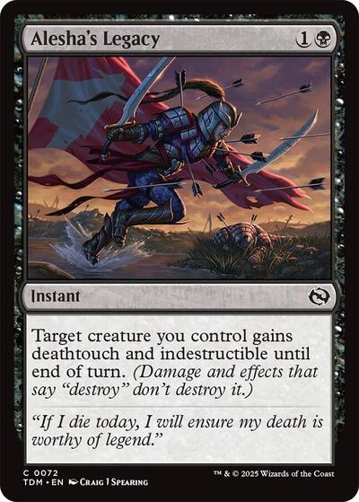 2025 Magic: The Gathering: Tarkir: Dragonstorm (TDM) - Aleshas Legacy (#72, Common) (, Near Mint)