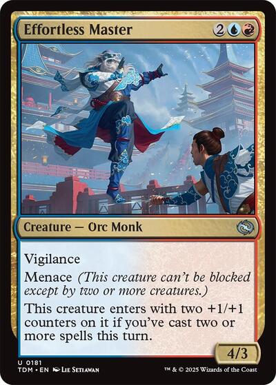 2025 Magic: The Gathering: Tarkir: Dragonstorm (TDM) - Effortless Master (#181, Uncommon) (, Near Mint)