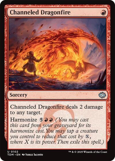 2025 Magic: The Gathering: Tarkir: Dragonstorm (TDM) - Channeled Dragonfire (#102, Uncommon) (, Near Mint)