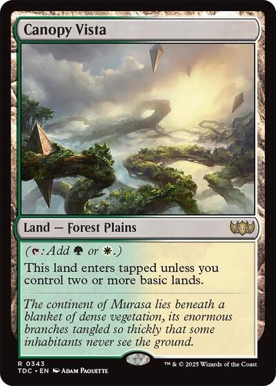 2025 Magic: The Gathering: Commander: Tarkir: Dragonstorm (TDC) - Canopy Vista (#343, Rare) (, Near Mint)