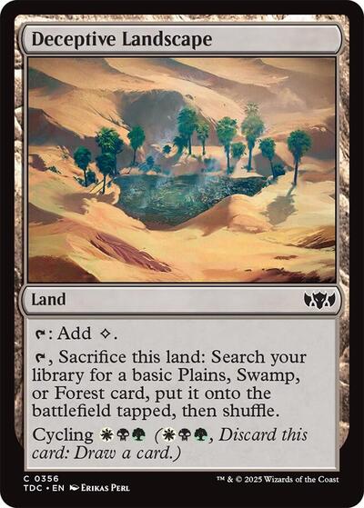 2025 Magic: The Gathering: Commander: Tarkir: Dragonstorm (TDC) - Deceptive Landscape (#356, Common) (, Near Mint)