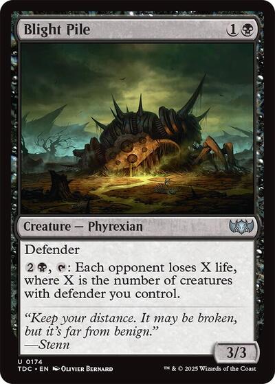 2025 Magic: The Gathering: Commander: Tarkir: Dragonstorm (TDC) - Blight Pile (#174, Uncommon) (, Near Mint)