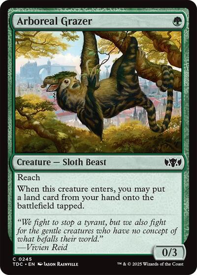 2025 Magic: The Gathering: Commander: Tarkir: Dragonstorm (TDC) - Arboreal Grazer (#245, Common) (, Near Mint)