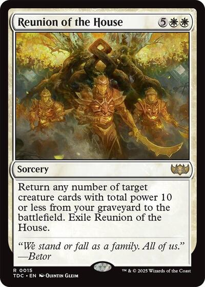 2025 Magic: The Gathering: Commander: Tarkir: Dragonstorm (TDC) - Reunion of the House (#15, Rare) (, Near Mint)