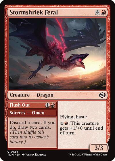 2025 Magic: The Gathering: Tarkir: Dragonstorm (TDM) - Stormshriek Feral (#124, Common) (, Near Mint)