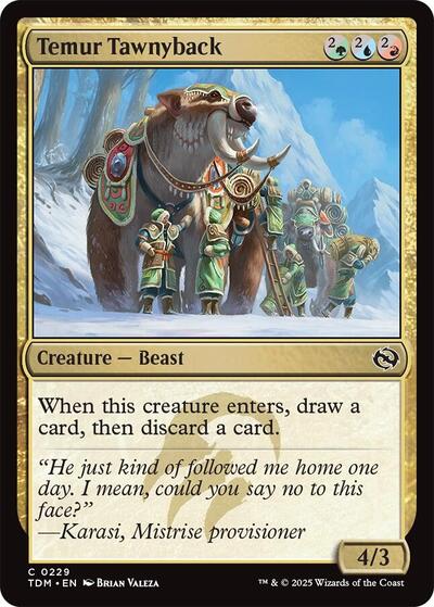 2025 Magic: The Gathering: Tarkir: Dragonstorm (TDM) - Temur Tawnyback (#229, Common) (, Near Mint)