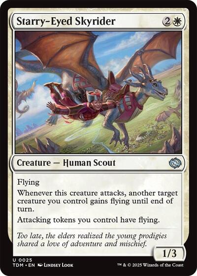 2025 Magic: The Gathering: Tarkir: Dragonstorm (TDM) - Starry Eyed Skyrider (#25, Uncommon) (, Near Mint)