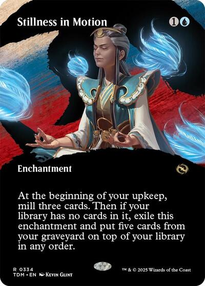2025 Magic: The Gathering: Tarkir: Dragonstorm (TDM) - Stillness in Motion Borderless (#334, Rare) (, Near Mint)
