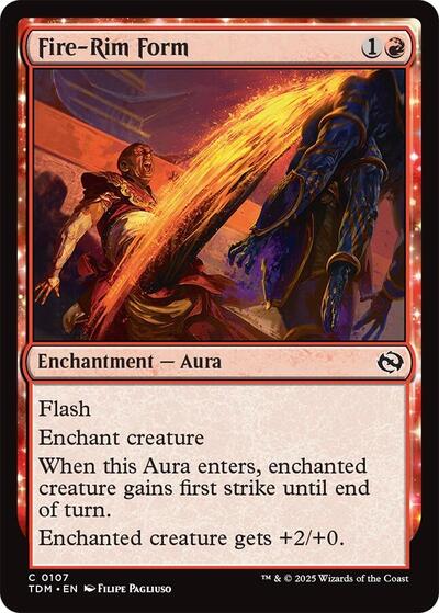 2025 Magic: The Gathering: Tarkir: Dragonstorm (TDM) - Fire Rim Form (#107, Common)