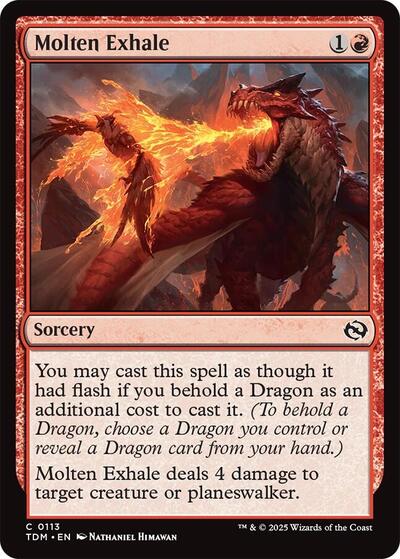 2025 Magic: The Gathering: Tarkir: Dragonstorm (TDM) - Molten Exhale (#113, Common) (, Near Mint)