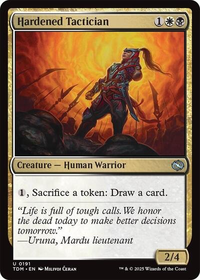 2025 Magic: The Gathering: Tarkir: Dragonstorm (TDM) - Hardened Tactician (#191, Uncommon) (, Near Mint)