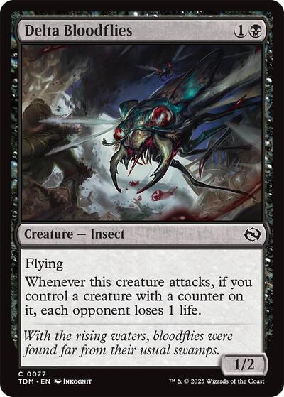 2025 Magic: The Gathering: Tarkir: Dragonstorm (TDM) - Delta Bloodflies (#77, Common) (, Near Mint)