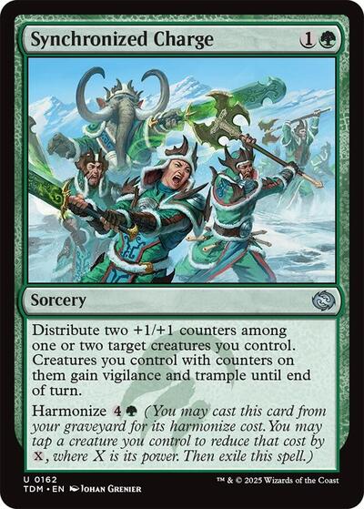 2025 Magic: The Gathering: Tarkir: Dragonstorm (TDM) - Synchronized Charge (#162, Uncommon) (, Near Mint)