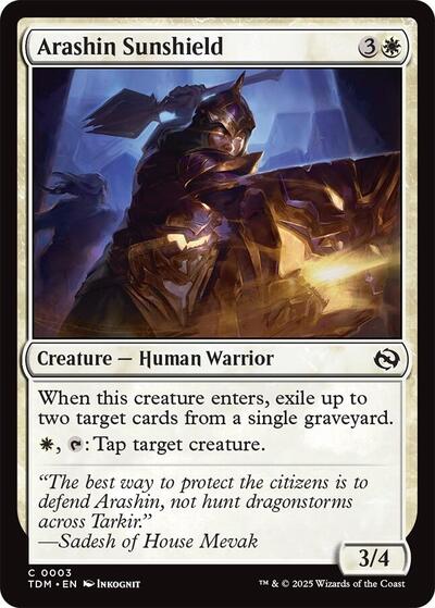 2025 Magic: The Gathering: Tarkir: Dragonstorm (TDM) - Arashin Sunshield (#3, Common) (, Near Mint)