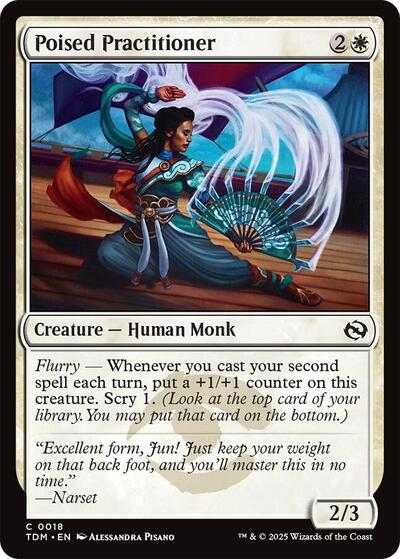 2025 Magic: The Gathering: Tarkir: Dragonstorm (TDM) - Poised Practitioner (#18, Common) (, Near Mint)