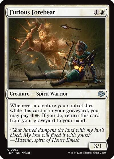 2025 Magic: The Gathering: Tarkir: Dragonstorm (TDM) - Furious Forebear (#13, Uncommon) (, Near Mint)