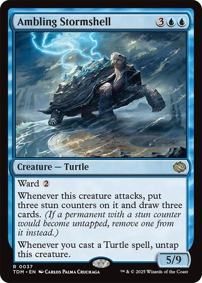 2025 Magic: The Gathering: Tarkir: Dragonstorm (TDM) - Ambling Stormshell (#37, Rare) (, Near Mint)