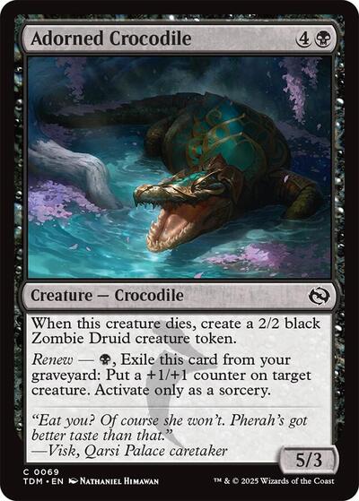 2025 Magic: The Gathering: Tarkir: Dragonstorm (TDM) - Adorned Crocodile (#69, Common)
