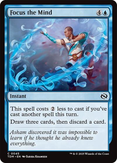 2025 Magic: The Gathering: Tarkir: Dragonstorm (TDM) - Focus the Mind (#45, Common) (, Near Mint)