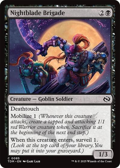 2025 Magic: The Gathering: Tarkir: Dragonstorm (TDM) - Nightblade Brigade (#85, Common) (, Near Mint)