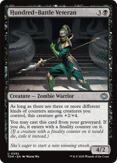 2025 Magic: The Gathering: Tarkir: Dragonstorm (TDM) - Hundred Battle Veteran (#82, Uncommon) (, Near Mint)