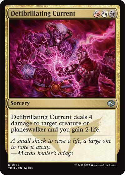 2025 Magic: The Gathering: Tarkir: Dragonstorm (TDM) - Defibrillating Current (#177, Uncommon) (, Near Mint)