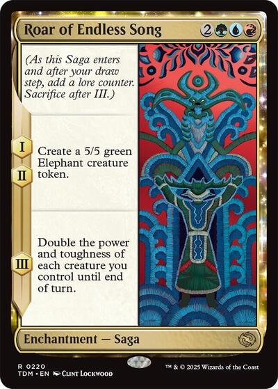 2025 Magic: The Gathering: Tarkir: Dragonstorm (TDM) - Roar of Endless Song (#220, Rare) (, Near Mint)