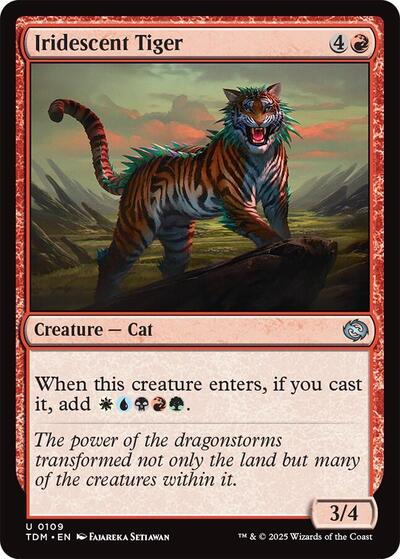 2025 Magic: The Gathering: Tarkir: Dragonstorm (TDM) - Iridescent Tiger (#109, Uncommon) (, Near Mint)