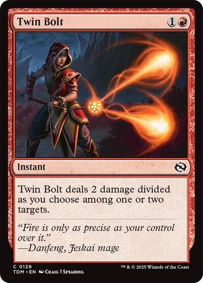 2025 Magic: The Gathering: Tarkir: Dragonstorm (TDM) - Twin Bolt (#128, Common) (, Near Mint)