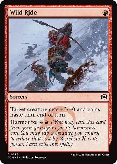 2025 Magic: The Gathering: Tarkir: Dragonstorm (TDM) - Wild Ride (#132, Common) (, Near Mint)