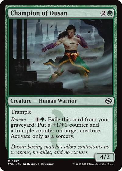 2025 Magic: The Gathering: Tarkir: Dragonstorm (TDM) - Champion of Dusan (#137, Common) (, Near Mint)