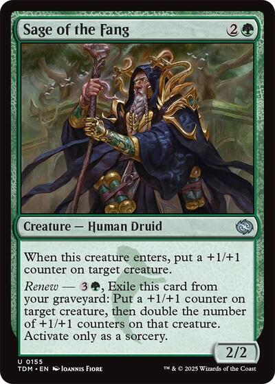 2025 Magic: The Gathering: Tarkir: Dragonstorm (TDM) - Sage of the Fang (#155, Uncommon) (, Near Mint)