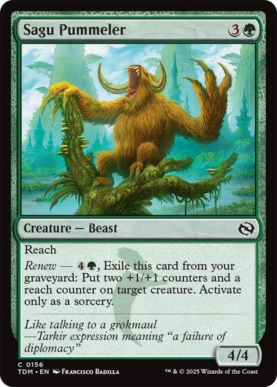 2025 Magic: The Gathering: Tarkir: Dragonstorm (TDM) - Sagu Pummeler (#156, Common)