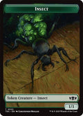 2025 Magic: The Gathering: Commander: Tarkir: Dragonstorm (TDC) - Insect 0022 Plant Double Sided Token (#22 // 24, T) (, Near Mint)