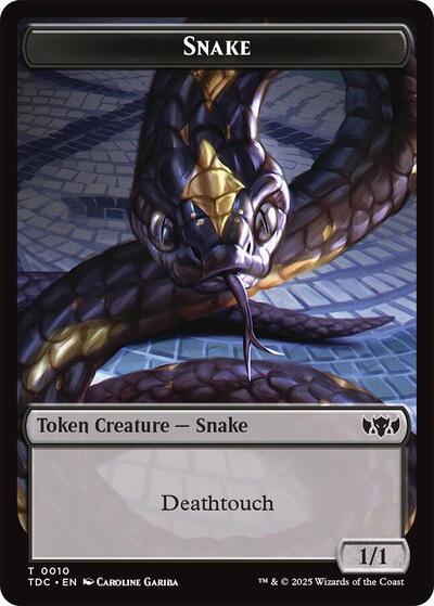 2025 Magic: The Gathering: Commander: Tarkir: Dragonstorm (TDC) - Snake Myr Double Sided Token (#10 // 30, T) (, Near Mint)