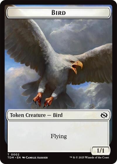 2025 Magic: The Gathering: Tarkir: Dragonstorm (TDM) - Bird Monk Double Sided Token (#2 // 3, T) (, Near Mint)