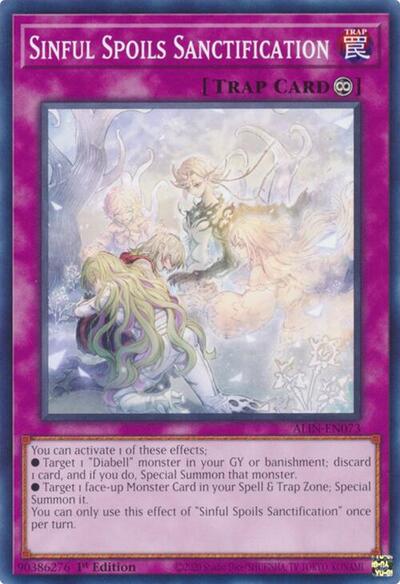 2025 YuGiOh: Alliance Insight (ALIN) - Sinful Spoils Sanctification (#ALIN-EN073, Common) (1st Edition, Near Mint)